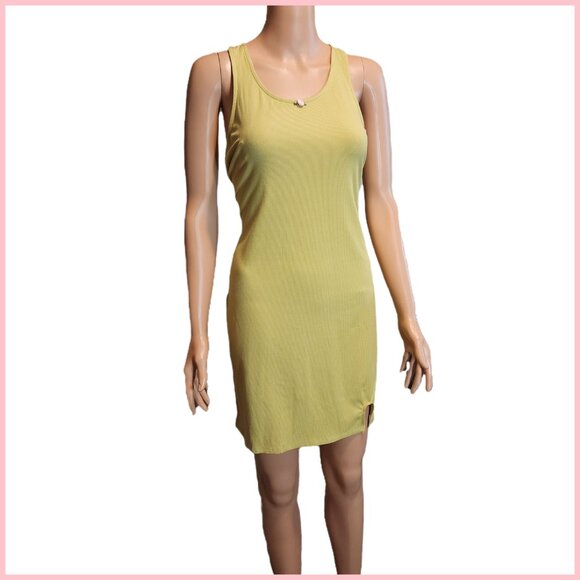 Urban social Ribbed Mini Dress NWT Green XL - Picture 1 of 9